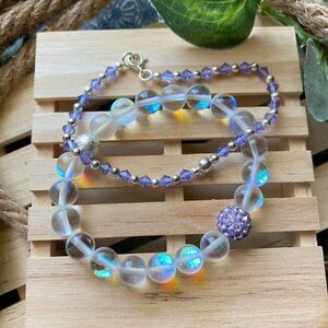 Mystic Aura Quarts & Sterling Crystal Bracelets